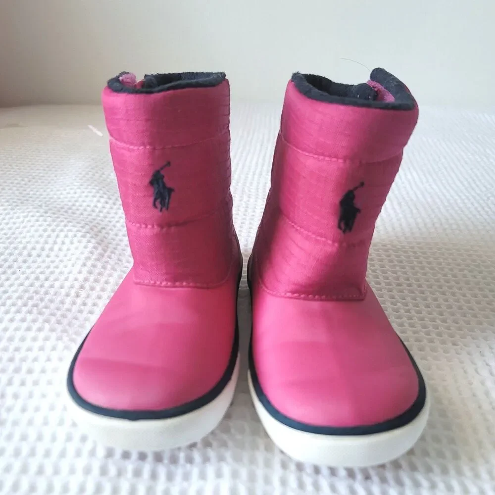 Polo Ralph Lauren Toddler Girls lined boots shoes size 9